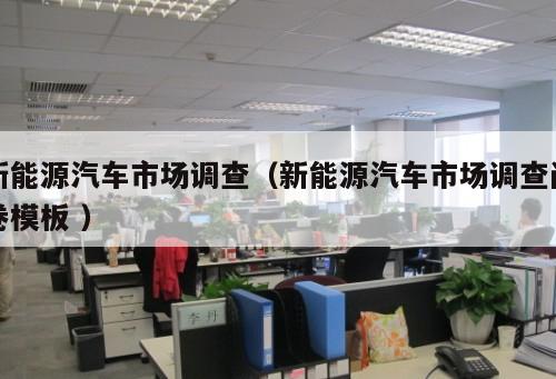 新能源汽車市場調(diào)查(新能源汽車市場調(diào)查問卷模板 )